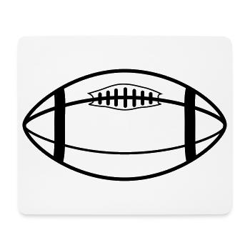 rugby ball - Mousepad (Querformat) - Weiß - Vorne