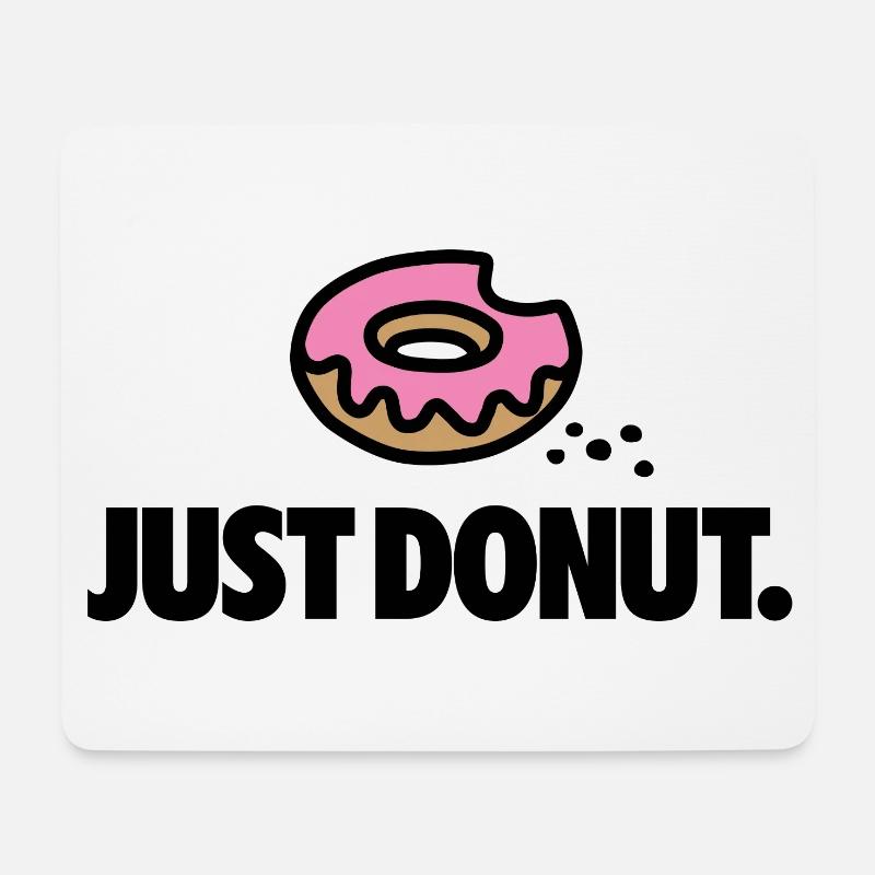 Just donut Krapfen Diät Wortspiele faul Geschenk - Mousepad (Querformat) - Weiß