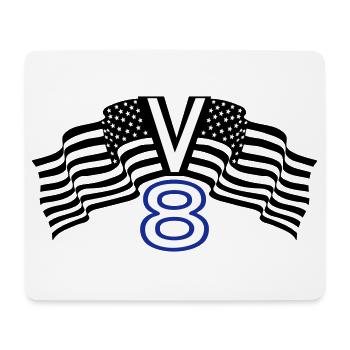 V8,Muscle Car,Garage,Car,Tuning,USA(25) - Mouse Pad (horizontal) - white - Front
