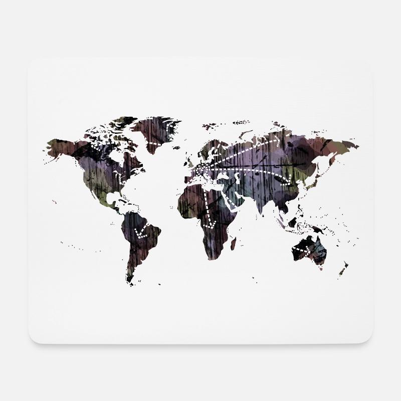 Weltreise - Europa, Landkarte - Mousepad (Querformat) - Weiß