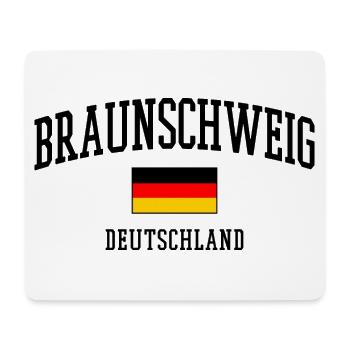 Braunschweig Text Deutschland Flagge - Mousepad (Querformat) - Weiß - Vorne