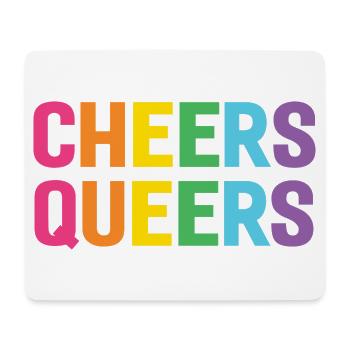 LGBTQ Cheers Queers - Mouse Pad (horizontal) - white - Front