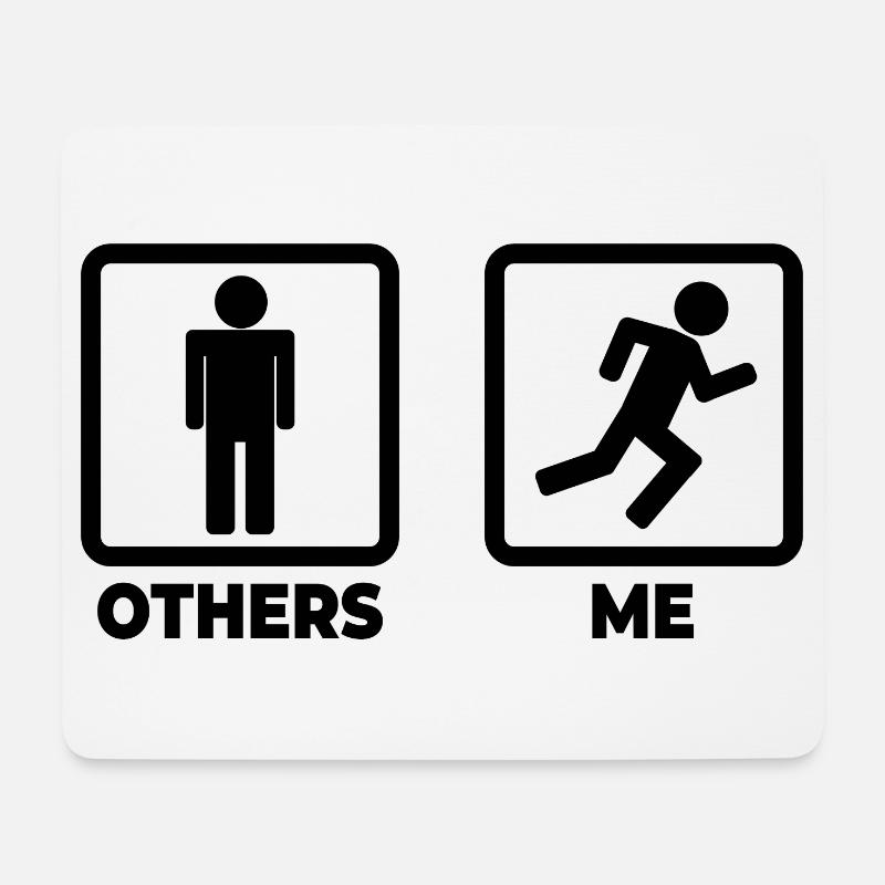 Lustiger Lauf Liebhaber - Mousepad (Querformat) - Weiß
