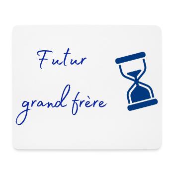 Futur grand frère Horloge bleue - Tapis de souris (format paysage) - blanc - Devant