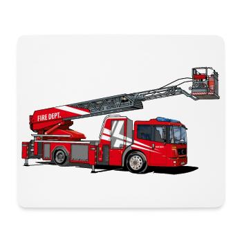 Feuerwehr mit Leiter - Mousepad (Querformat) - Weiß - Vorne