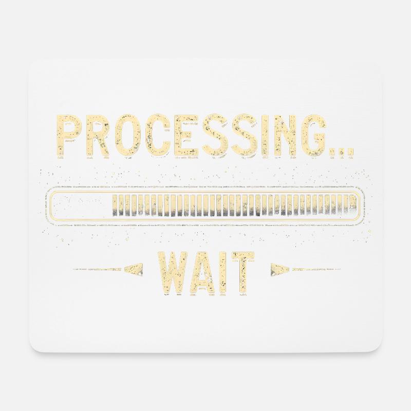 Processing... Please Wait - Mousepad (Querformat) - Weiß