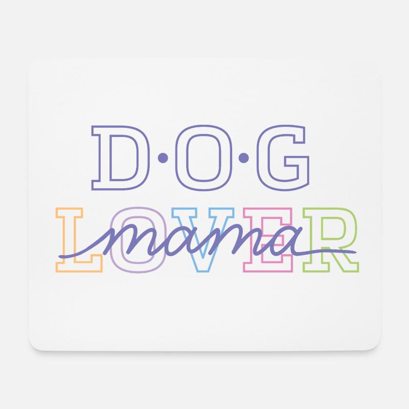Dog lover & mom - Mouse Pad (horizontal) - white