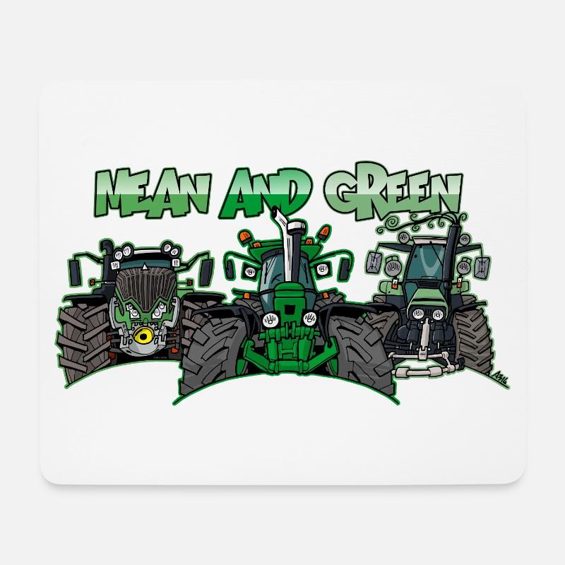 MeanAndGreenDifferentTractors - Mousepad (Querformat) - Weiß