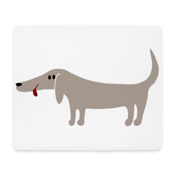 Teckel - Tapis de souris (format paysage) - blanc - Devant