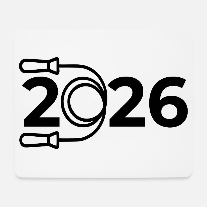 Seilspringen Sport 2026 - Mousepad (Querformat) - Weiß