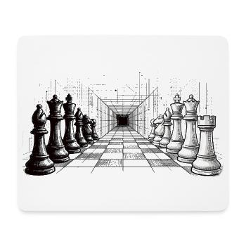 Schach Strategie – Endlose Perspektive - Mousepad (Querformat) - Weiß - Vorne