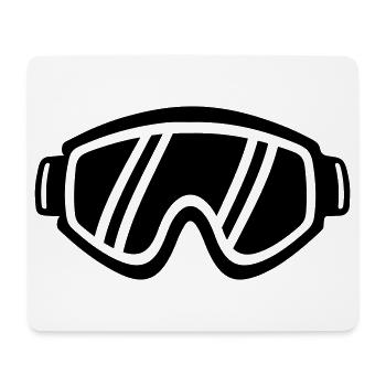 Ski goggles - Mouse Pad (horizontal) - white - Front