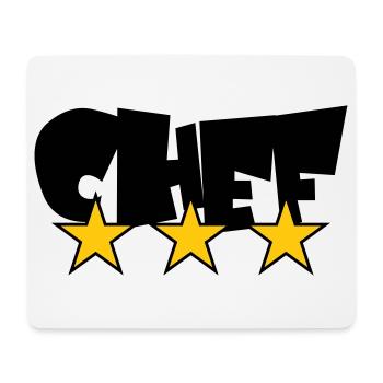 Chef Étoilé : Design 3 Étoiles Gastronomie - Tapis de souris (format paysage) - blanc - Devant