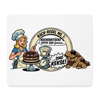 Kuchen - Mousepad (Querformat) - Weiß - Vorne