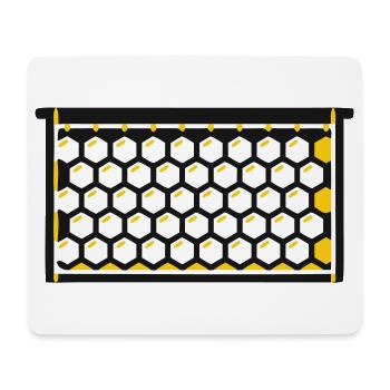Cadres en nid d’abeilles apicoles Abeilles de la récolte - Tapis de souris (format paysage) - blanc - Devant