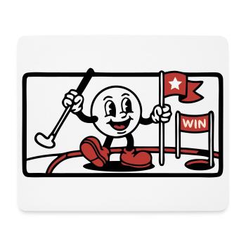Minigolf Retro Cartoon Golfball JGA Team - Mousepad (Querformat) - Weiß - Vorne