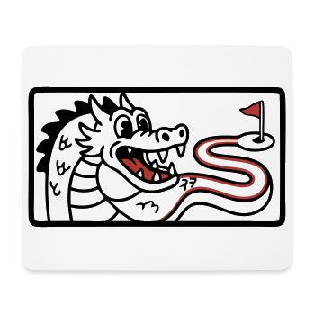 Minigolf Retro Cartoon Golfball JGA Team - Mousepad (Querformat) - Weiß - Vorne
