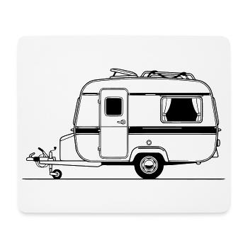 caravane - Tapis de souris (format paysage) - blanc - Devant
