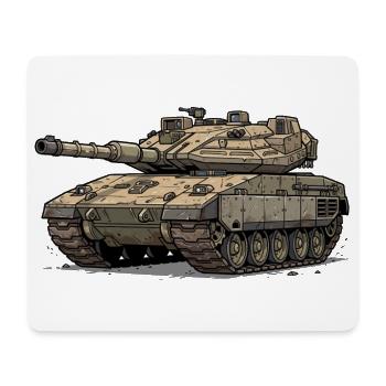 Merkava Cartoon Tank Illustration - RCCX - Mouse Pad (horizontal) - white - Front