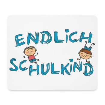 Endlich Schulkind  bunter Schulstart - Mousepad (Querformat) - Weiß - Vorne