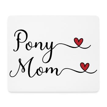 Pony Mama - Mousepad (Querformat) - Weiß - Vorne