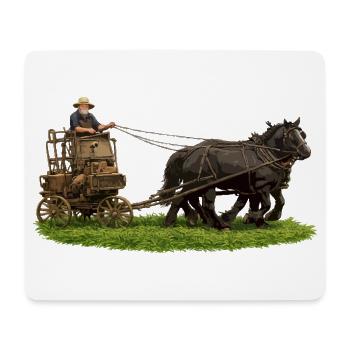 Pferde- und Kutschtour - Mousepad (Querformat) - Weiß - Vorne