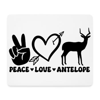 Cœur d’antilope Motif animal de paix - Tapis de souris (format paysage) - blanc - Devant