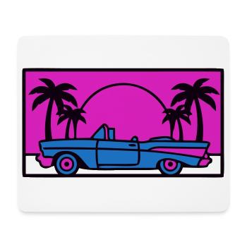 Retro 80er Auto Logo - Mousepad (Querformat) - Weiß - Vorne