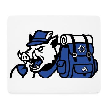 Wild Boar Backpack Logo - Mouse Pad (horizontal) - white - Front