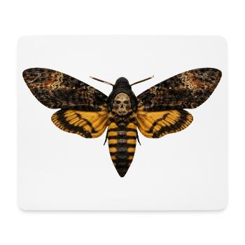 Deaths head Hawkmoth Acherontia atropos - Mouse Pad (horizontal) - white - Front