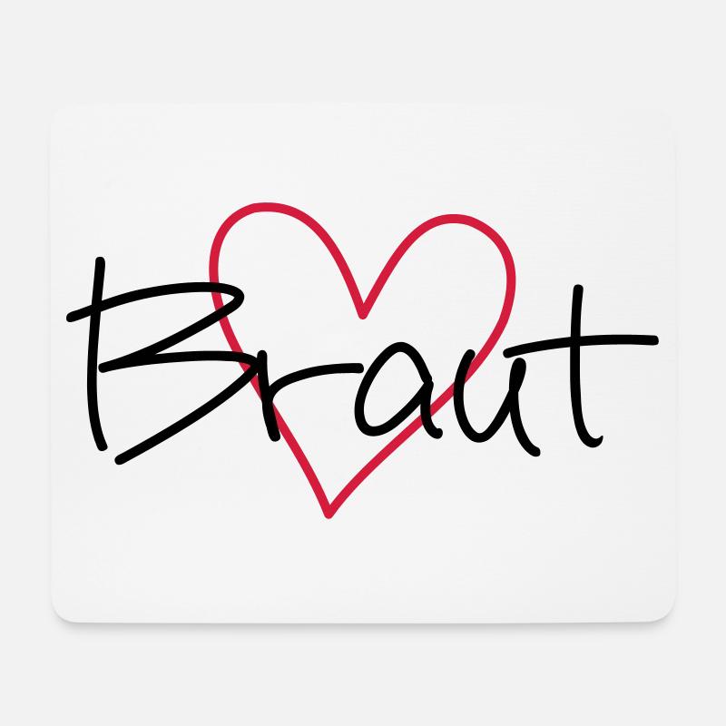 Braut Herz Junggesellinnenabschied - Mousepad (Querformat) - Weiß