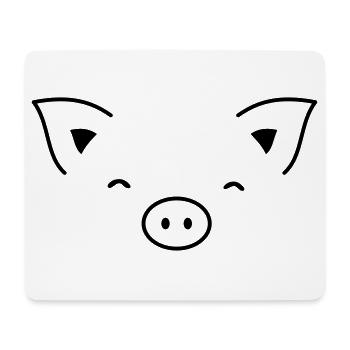Pig piglet sow - Mouse Pad (horizontal) - white - Front
