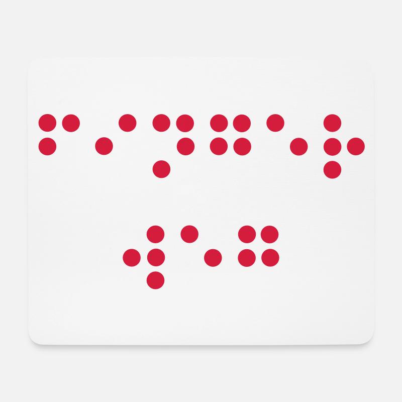 Stay away - in Braille - Mouse Pad (horizontal) - white