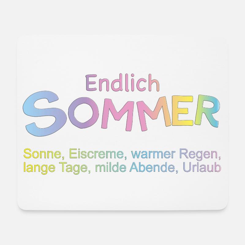Endlich Sommer: Pastellfarben - Mousepad (Querformat) - Weiß