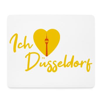Ich liebe Düsseldorf - Schriftzug - Mousepad (Querformat) - Weiß - Vorne