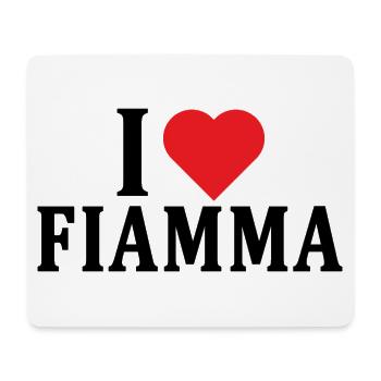 T-Shirt I love Flame T-Shirt Geschenkidee - Mousepad (Querformat) - Weiß - Vorne