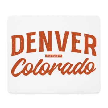 Denver Colorado Retro Script Logo - Mousepad (Querformat) - Weiß - Vorne