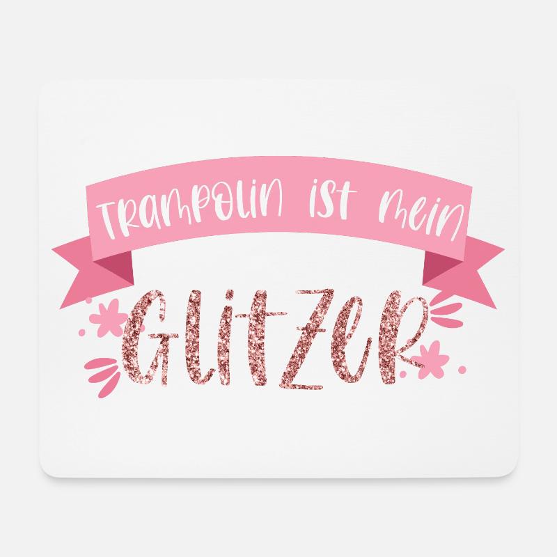 Trampolin ist mein Glitzer Springen Geschenk - Mousepad (Querformat) - Weiß