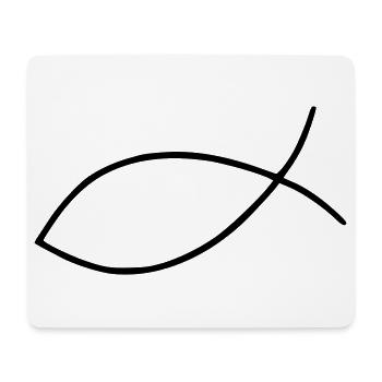 Poisson - Tapis de souris (format paysage) - blanc - Devant