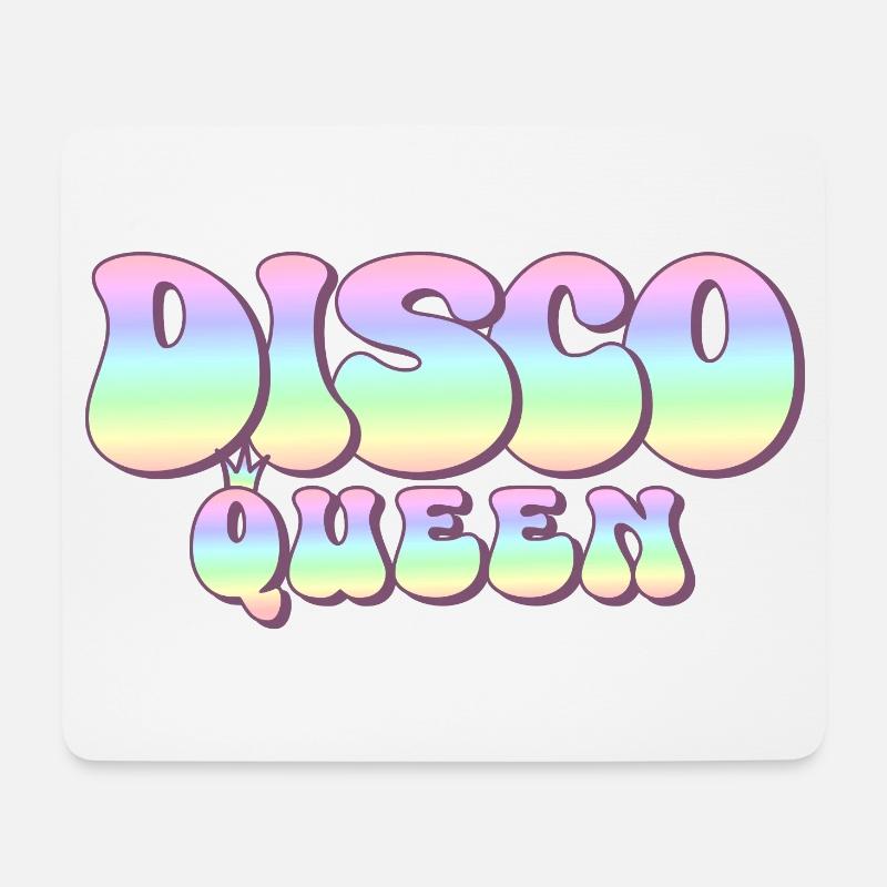 Discoqueen 70er Jahre Party groovy 70s Disco Queen - Mousepad (Querformat) - Weiß