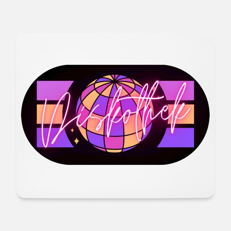 Disko - Mousepad (Querformat) - Weiß