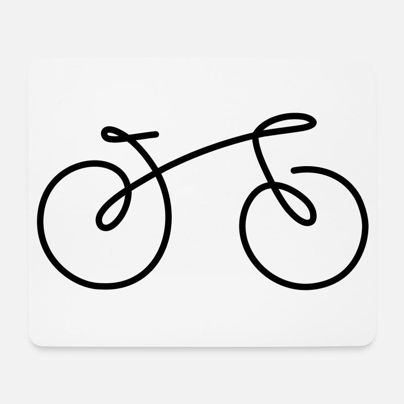 Fahrrad Rad Bike (Farbe änderbar Personalisieren) - Mousepad (Querformat) - Weiß