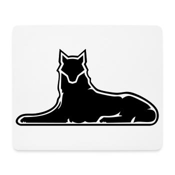 Wolf von Ichkeria 2024 - Mousepad (Querformat) - Weiß - Vorne