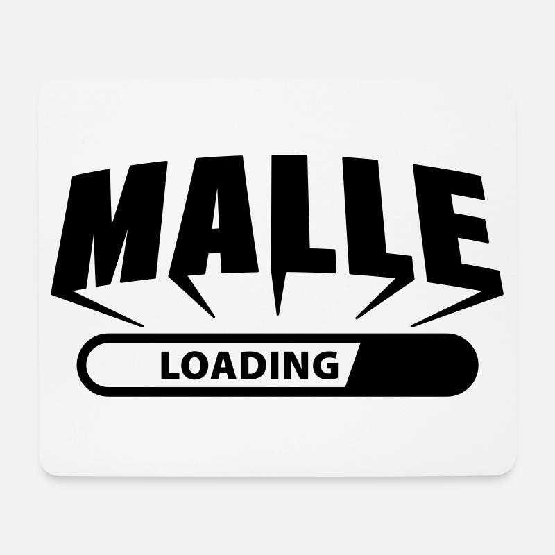 Malle loading - Mousepad (Querformat) - Weiß