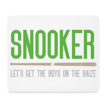 Snooker - Mettons les gars sur le bais - Tapis de souris (format paysage) - blanc - Devant