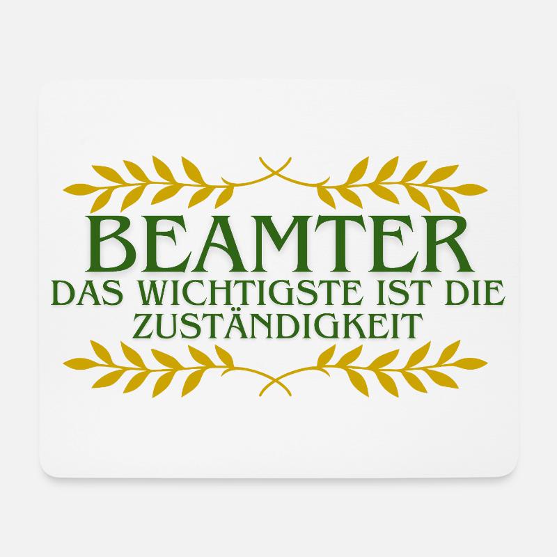 Beamter: Verantwortung zählt - Mousepad (Querformat) - Weiß
