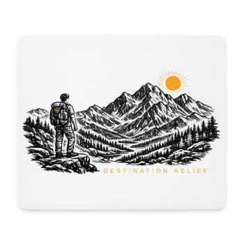 Hiker Sunrise Destination Relief - Mouse Pad (horizontal) - white - Front
