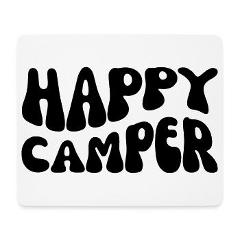 Campeur heureux - Tapis de souris (format paysage) - blanc - Devant