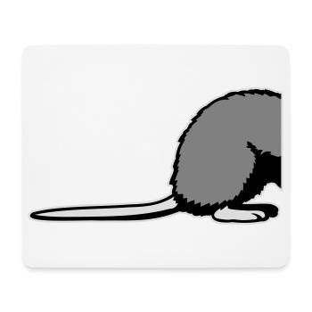 Ratte Rückseite Halb Lustig Schwanz Nagetier Tier - Mousepad (Querformat) - Weiß - Vorne