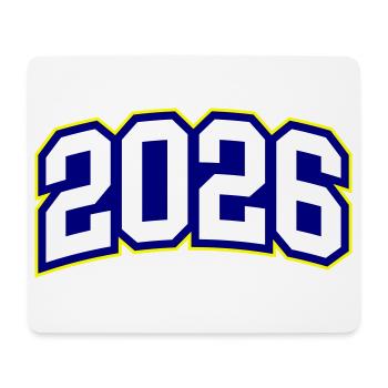 2026 Jahr - Mousepad (Querformat) - Weiß - Vorne